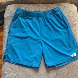 The North Face Mens Blue Athletic Shorts